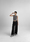 Kinya Zebra Wide Raw Denim Pants