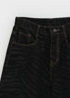 Kinya Zebra Wide Raw Denim Pants