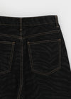 Kinya Zebra Wide Raw Denim Pants