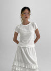 Kyoto Dot Halter Layered Short Sleeve T-shirt