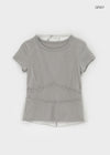 Kyoto Dot Halter Layered Short Sleeve T-shirt