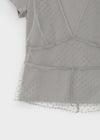 Kyoto Dot Halter Layered Short Sleeve T-shirt