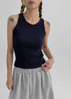 Dotemme Damage Ribbed Sleeveless