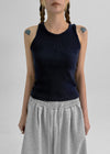 Dotemme Damage Ribbed Sleeveless
