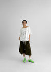 Bloop Off-shoulder Printed Short Sleeve T-shirt