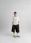 Bloop Off-shoulder Printed Short Sleeve T-shirt