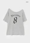 Bloop Off-shoulder Printed Short Sleeve T-shirt