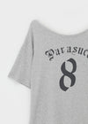 Bloop Off-shoulder Printed Short Sleeve T-shirt