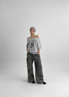 Bloop Off-shoulder Printed Short Sleeve T-shirt