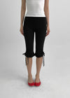 Caning Frill Strap Capri Banding Pants