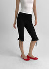 Caning Frill Strap Capri Banding Pants
