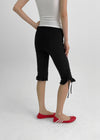 Caning Frill Strap Capri Banding Pants
