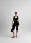 Caning Frill Strap Capri Banding Pants