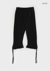 Caning Frill Strap Capri Banding Pants
