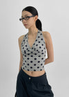 Tacoup Dot Halter Sleeveless