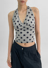 Tacoup Dot Halter Sleeveless