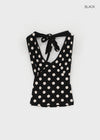 Tacoup Dot Halter Sleeveless