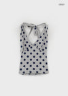 Tacoup Dot Halter Sleeveless