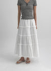 Ouni Nylon Cancan Flare Long Skirt