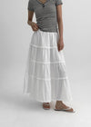 Ouni Nylon Cancan Flare Long Skirt