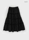 Ouni Nylon Cancan Flare Long Skirt
