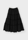 Ouni Nylon Cancan Flare Long Skirt