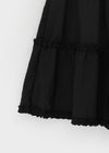 Ouni Nylon Cancan Flare Long Skirt
