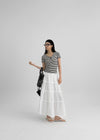 Telang Henley Neck Stripe Short Sleeve T-shirt