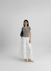 Telang Henley Neck Stripe Short Sleeve T-shirt