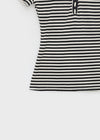 Telang Henley Neck Stripe Short Sleeve T-shirt