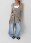 Byip Summer Banding Wide Denim Pants