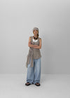 Byip Summer Banding Wide Denim Pants