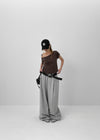 Limen Off-shoulder Short Sleeve T-shirt