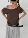 Limen Off-shoulder Short Sleeve T-shirt