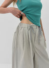 (UNISEX) Showkeng Banding Rivet String Nylon Pants