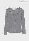 Dream Summer See-through Button Long Sleeve T-shirt