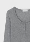 Dream Summer See-through Button Long Sleeve T-shirt