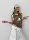 Rappel Color Block Print Summer Sleeveless