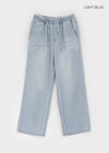 Byip Summer Banding Wide Denim Pants
