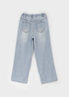 Byip Summer Banding Wide Denim Pants