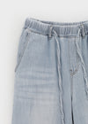 Byip Summer Banding Wide Denim Pants