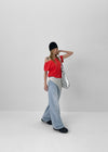 Limen Off-shoulder Short Sleeve T-shirt