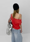Limen Off-shoulder Short Sleeve T-shirt