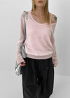 Niren Summer See-Through Linen U-Neck Knitwear