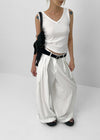 Bentil Pin Tuck Summer Wide Slacks