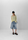 Niren Summer See-Through Linen U-Neck Knitwear