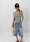 Niren Summer See-Through Linen U-Neck Knitwear