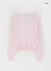 Niren Summer See-Through Linen U-Neck Knitwear