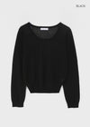 Niren Summer See-Through Linen U-Neck Knitwear