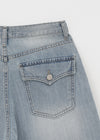 Nejing Back Pocket Summer Washed Bermuda Denim Pants